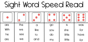 sight word speed read pre k